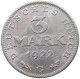 WEIMARER REPUBLIK 3 MARK 1922 G  #MA 098639 - 3 Mark & 3 Reichsmark
