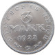WEIMARER REPUBLIK 3 MARK 1922 G  #MA 098647 - 3 Marcos & 3 Reichsmark