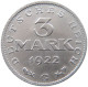 WEIMARER REPUBLIK 3 MARK 1922 G  #MA 098636 - 3 Marcos & 3 Reichsmark