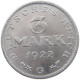 WEIMARER REPUBLIK 3 MARK 1922 G  #MA 098626 - 3 Mark & 3 Reichsmark