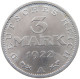 WEIMARER REPUBLIK 3 MARK 1922 A  #MA 098631 - 3 Marcos & 3 Reichsmark