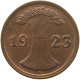 WEIMARER REPUBLIK 2 RENTENPFENNIG 1923 D  #MA 022572 - 2 Rentenpfennig & 2 Reichspfennig