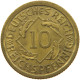 WEIMARER REPUBLIK 10 PFENNIG 1936 F  #MA 098922 - 10 Renten- & 10 Reichspfennig