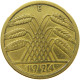 WEIMARER REPUBLIK 10 PFENNIG 1924 E  #MA 098938 - 10 Rentenpfennig & 10 Reichspfennig