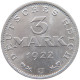 WEIMAR 3 MARK 1922 J  #MA 067486 - 3 Mark & 3 Reichsmark