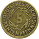 WEIMARER REPUBLIK 5 RENTENPFENNIG 1924 F  #MA 099010 - 5 Renten- & 5 Reichspfennig