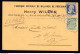 DDAA 748 -- BELGIUM - Carte Privée TP 76 En EXPRES BXL Midi 1907 - Entete Fabrique De Billards De Précision Henry Wilden - Zonder Classificatie