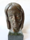 Scultura Di Volto Di Cristo In Bronzo - Bronzen