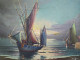 Tableau Marine Lumineuse Clair Obscure Signée Luigi 1950/1960 - Oelbilder