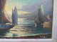 Delcampe - Tableau Marine Lumineuse Clair Obscure Signée Luigi 1950/1960 - Oleo