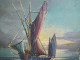 Delcampe - Tableau Marine Lumineuse Clair Obscure Signée Luigi 1950/1960 - Oils