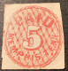 CSA Sc.56X2 VF Mint 1861 MEMPHIS, TENN. CONFEDERATE POSTMASTERS‘ PROVISIONAL 5c Red  (USA U.S - 1861-65 Confederate States