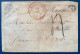 Lettre BELGIQUE 1854 Boite Rurale "K" Dateur De La LOUVIÈRE Pour LURI En CORSE Par BASTIA Arrivée Cursive " 19/ LURI " - Correo Rural