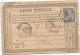 FRANCE SAGE 15C GRIS CARTE PRECURSEUR ST QUENTIN AISNE 1877 - Vorläufer
