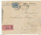 DDW 022-- EGYPT De La Rue 1914 - Registered Cover ALEX 1922 En Ville = Local - SCARCE REBUT Marking (weak) - 1915-1921 Protectorat Britannique