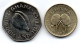 GHANA, Set Of Two Coins 200, 500 Cedis, Nickel, Nickel-Brass, Year 1996, 1998, KM # 35, 34 - Ghana