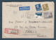 Norvège - Lettre De L'ambassade En Recommandé Pour Paris En 1948 Par Avion - Storia Postale