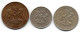 NIGERIA - Set Of Three Coins 1, 5, 10 Kobo, Bronze, Copper-Nickel, Year 1973, 1976, KM # 8.1, 9.1, 10.1 - Nigeria