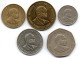 KENYA - Set Of Five Coins 5, 10, 20 Cents, 1, 5 Shillings, N-Brass, Copper-Nickel, Year 1980-89, KM # 17, 18, 19, 20, 23 - Kenia