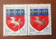 2 TIMBRES 0,20 Ct  BLASON " ST LO " - Gebruikt