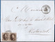 Belgium 1858, Nov 16, 10 C Pair On Full Letter From Anvers - Antwerpen - To Brussels 2311.1805 - 1849-1865 Medaillons (Varia)