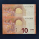 EURO SPAIN 10 V002E6 VA DRAGHI UNC, PAIR CORRELATIVE - 10 Euro