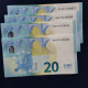 EURO GERMANY 20 R021A1 RP LAGARDE UNC, FOUR CORRELATIVE - 20 Euro