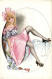 PC ARTIST SIGNED, M. PÉPIN, RISQUE, FRENCH GIRLS, Vintage Postcard (b50563) - Pepin