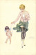 PC ARTIST SIGNED, MEUNIER, RISQUE, SEMAINE DE CUPIDON, Vintage Postcard (b50640) - Meunier, S.