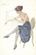 PC ARTIST SIGNED, MEUNIER, RISQUE, LE BAIN PARISIENNE, Vintage Postcard (b50650) - Meunier, S.
