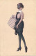 PC ARTIST SIGNED, MEUNIER, RISQUE, PARISIAN GIRLS, Vintage Postcard (b50657) - Meunier, S.