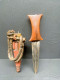 ANCIEN COUTEAU AFRICAIN SOUDANAIS NUBA FUR DES ANNEES 1900, MODELE PEU COURANT AVEC AIGUILLE - Armes Blanches