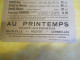 Buvard Ancien /Vêtement/Au PRINTEMPS Pont-Audemer, Beuzeville, Routot, Cormeilles/Nouveautés/ Vers 1920-1940     BUV704 - Kleidung & Textil