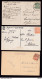 599/37 --  FORTUNES 1919 - Cachet Type Allemand Sur 3 Cartes TP Petit Albert NAMUR NAMEN 1 Du 2/1/19 Au 9/6/19 - Noodstempels (1919)