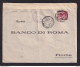 312/31 - EGYPT CIVIL CENSORSHIP WWI - Cover DLR Stamp CAIRO 1915 To ROMA - Scarce Censor Cancel + Martial Law Label - 1915-1921 Protectorat Britannique