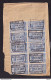 066/39 - Gare De BRUGGE BRUGES -  1 Fragment Bloc De 10 TP Armes Du Royaume 1927 , Au Verso 2 TP Gare D'APPELTERRE - Documents & Fragments