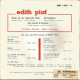 45T Edith Piaf - Non, Je Ne Regrette Rien - Columbia - ESRF 1303 - France - 1961 - Ediciones De Colección