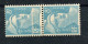 !!! PAIRE DU 8F MARIANNE DE GANDON N°810c IMPRESSION SUR RACCORD NEUVE ** - Unused Stamps