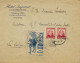 1937 VALLADOLID - BELÉN , SOBRE CIRCULADO AL CONVENTO DE TIERRA SANTA , VIA LISBOA , AUXILIO DE INVIERNO , LLEGADA - Lettres & Documents