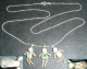 Rare Chaine Et 3 Pendentifs Personnages, En Argent Et Cristal De Swarovski - Halsketten