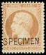 ** EMPIRE DENTELE - S23d 40c. Orange, Surch. SPECIMEN, TB - 1862 Napoleone III