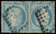 SIEGE DE PARIS - T37c 20c. Bleu, TETE BECHE, Obl. GC, TB. Br - 1870 Siege Of Paris