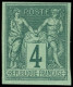 (*) TYPE SAGE - Granet 63b : 4c. Vert Foncé Sur Vert, TB - 1876-1898 Sage (Type II)