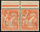 ** Spécialités Diverses - GUERRE COUDEKERQUE Poste N°435 : Iris 1f50 Orange, PAIRE Surch. COUDEKERQUE, Bdf, TB, Certif.  - Sellos De Guerra