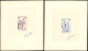 EPREUVES D'ARTISTES ET D'ATELIER - 1140/41 Croix Rouge 1957, 2 épreuves D'artiste Outremer Et Violet, Signées Piel, TB - Epreuves D'artistes