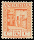 * ANDORRE ESPAGNOL 23B : 50c. Orange, Dentelé 11 1/2, N°A 000,000, TB - Other & Unclassified