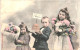 CPA Carte Postale France Vive Sainte Catherine  Trois Enfants Apportent Des Fleurs Et Un Gateau 1904  VM74103 - Sainte-Catherine