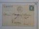 DF14  FRANCE BELLE LETTRE  1876  LAROCHELLE A L     +CERES  N°60 +CACHET BLEU + +  AFF.  INTERESSANT+ ++++ - 1849-1876: Periodo Clásico