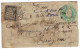 1905 - Enveloppe E P Half Anna Des Indes Pour Saïgon TAXE  40 C  N°10  SEUL - Au Dos, Transit Singapore - Autres & Non Classés