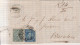 Año 1876 Edifil 175-183 Carta  Matasellos Taladro Tortosa Tarragona Membrete Pascual Bernis - Lettres & Documents